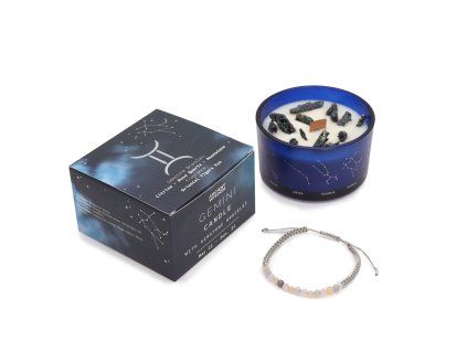 Zodiak svíčka s náramkem - Blíženci