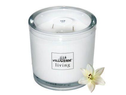 VillaVerde Vonná svíčka 3 knoty - Lilie